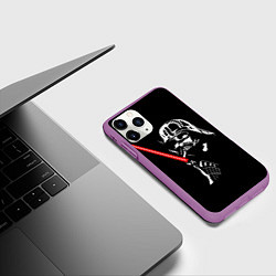 Чехол iPhone 11 Pro матовый Дарт Вейдер зажигалка, цвет: 3D-фиолетовый — фото 2