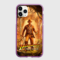 Чехол iPhone 11 Pro матовый Инди Indiana Jones and the great circle, цвет: 3D-фиолетовый