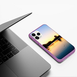 Чехол iPhone 11 Pro матовый Шкиперская гавань в Санкт-Петербурге, цвет: 3D-фиолетовый — фото 2