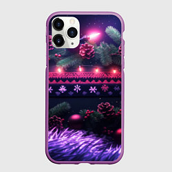 Чехол iPhone 11 Pro матовый Праздничное настроение, цвет: 3D-фиолетовый