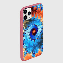 Чехол iPhone 11 Pro матовый Оптические узоры текстура, цвет: 3D-малиновый — фото 2
