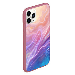 Чехол iPhone 11 Pro матовый Розовая абстракция, цвет: 3D-малиновый — фото 2