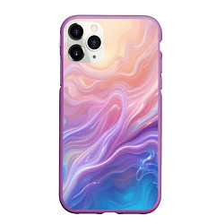 Чехол iPhone 11 Pro матовый Розовая абстракция, цвет: 3D-фиолетовый