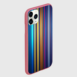 Чехол iPhone 11 Pro матовый Яркие вертикальные линии, цвет: 3D-малиновый — фото 2