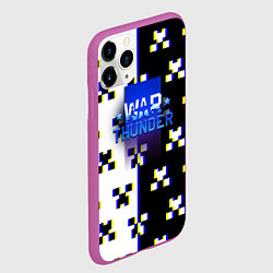 Чехол iPhone 11 Pro матовый Warthunder x minecraft, цвет: 3D-фиолетовый — фото 2