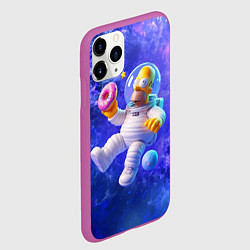 Чехол iPhone 11 Pro матовый Homer Simpson is a brave astronaut, цвет: 3D-фиолетовый — фото 2