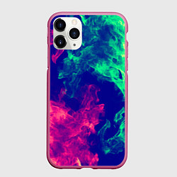 Чехол iPhone 11 Pro матовый Огненный стиль текстура, цвет: 3D-малиновый