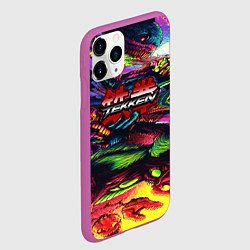 Чехол iPhone 11 Pro матовый Tekken hyper monster steel, цвет: 3D-фиолетовый — фото 2