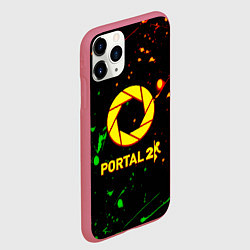 Чехол iPhone 11 Pro матовый Portal кислотные краски, цвет: 3D-малиновый — фото 2