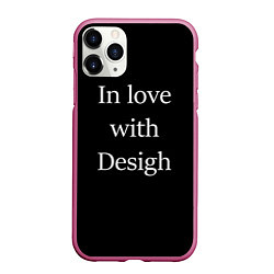 Чехол iPhone 11 Pro матовый In love with Design, цвет: 3D-малиновый