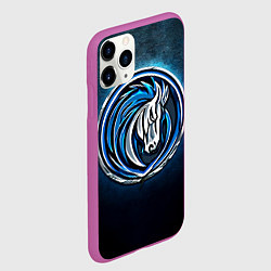 Чехол iPhone 11 Pro матовый Даллас Маверикс, цвет: 3D-фиолетовый — фото 2