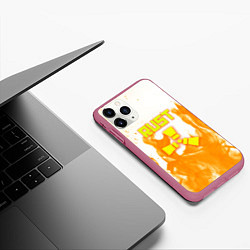 Чехол iPhone 11 Pro матовый Rust flame, цвет: 3D-малиновый — фото 2