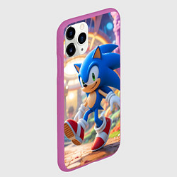 Чехол iPhone 11 Pro матовый Sonic фантастический мир, цвет: 3D-фиолетовый — фото 2