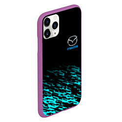 Чехол iPhone 11 Pro матовый Mazda голубые краски, цвет: 3D-фиолетовый — фото 2