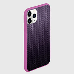 Чехол iPhone 11 Pro матовый Градиент фиолетовый текстурированный шкура, цвет: 3D-фиолетовый — фото 2
