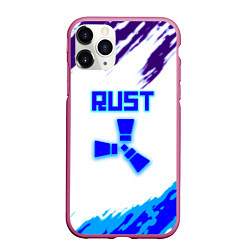 Чехол iPhone 11 Pro матовый Rust неоновые краски, цвет: 3D-малиновый