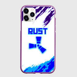 Чехол iPhone 11 Pro матовый Rust неоновые краски, цвет: 3D-фиолетовый