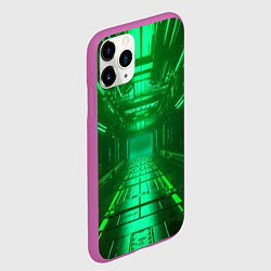 Чехол iPhone 11 Pro матовый Зелёный коридор, цвет: 3D-фиолетовый — фото 2