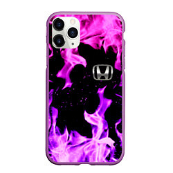 Чехол iPhone 11 Pro матовый Honda flame pink, цвет: 3D-фиолетовый