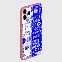 Чехол iPhone 11 Pro матовый Twenty one pilots лого, цвет: 3D-малиновый — фото 2