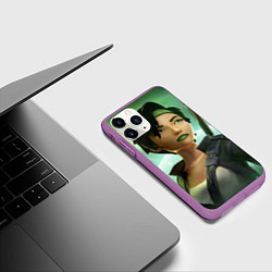 Чехол iPhone 11 Pro матовый Jade, цвет: 3D-фиолетовый — фото 2