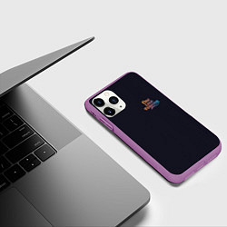 Чехол iPhone 11 Pro матовый One love forever, цвет: 3D-фиолетовый — фото 2