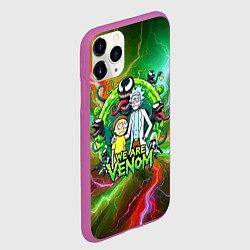 Чехол iPhone 11 Pro матовый Рик и Морти - мы Веном мем, цвет: 3D-фиолетовый — фото 2