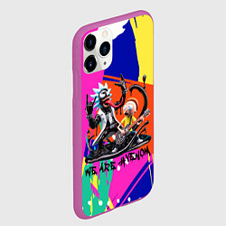 Чехол iPhone 11 Pro матовый Rick-Venom and Morty - rock group, цвет: 3D-фиолетовый — фото 2