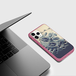 Чехол iPhone 11 Pro матовый Синяя кровь, цвет: 3D-малиновый — фото 2