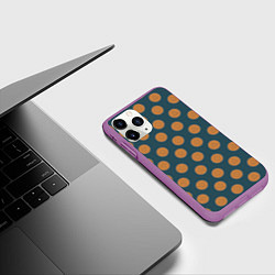 Чехол iPhone 11 Pro матовый Игра в кальмара печенье, цвет: 3D-фиолетовый — фото 2
