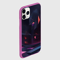Чехол iPhone 11 Pro матовый Абстрактный вихрь, цвет: 3D-фиолетовый — фото 2