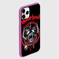 Чехол iPhone 11 Pro матовый Motorhead skull, цвет: 3D-фиолетовый — фото 2