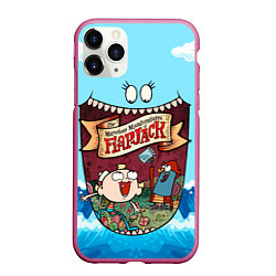 Чехол iPhone 11 Pro матовый The marvelous misadventures of Flapjack, цвет: 3D-малиновый