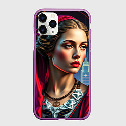 Чехол iPhone 11 Pro матовый Классика в современной обработке, цвет: 3D-фиолетовый