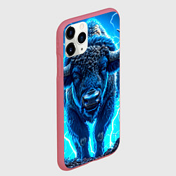 Чехол iPhone 11 Pro матовый Буйвол в разряде молнии, цвет: 3D-малиновый — фото 2