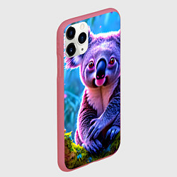 Чехол iPhone 11 Pro матовый Коала на дереве, цвет: 3D-малиновый — фото 2