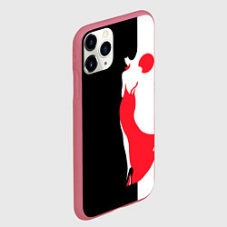 Чехол iPhone 11 Pro матовый Девушка в красном платье, цвет: 3D-малиновый — фото 2