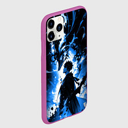 Чехол iPhone 11 Pro матовый Поднятие уровня в одиночку - восстань, цвет: 3D-фиолетовый — фото 2