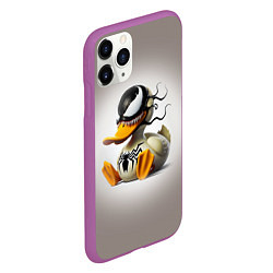 Чехол iPhone 11 Pro матовый Venom Duck - ai art fantasy, цвет: 3D-фиолетовый — фото 2