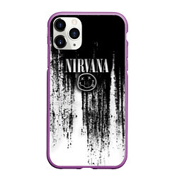 Чехол iPhone 11 Pro матовый Нирвана потёки грязи, цвет: 3D-фиолетовый