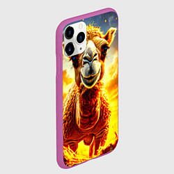 Чехол iPhone 11 Pro матовый Верблюд в огне, цвет: 3D-фиолетовый — фото 2