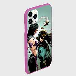 Чехол iPhone 11 Pro матовый Mileena & Kotal Kahn - Mortal Kombat, цвет: 3D-фиолетовый — фото 2
