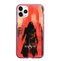 Чехол iPhone 11 Pro матовый Assassins Creed black ninja