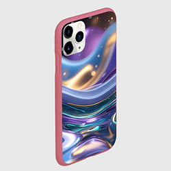 Чехол iPhone 11 Pro матовый Космическая краска, цвет: 3D-малиновый — фото 2