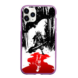 Чехол iPhone 11 Pro матовый Assassins creed shadows - два ассасина, цвет: 3D-фиолетовый