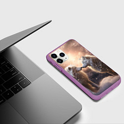 Чехол iPhone 11 Pro матовый Волчья нежность, цвет: 3D-фиолетовый — фото 2
