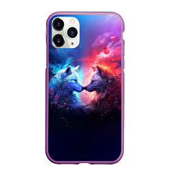 Чехол iPhone 11 Pro матовый Любовь хищников, цвет: 3D-фиолетовый