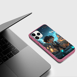 Чехол iPhone 11 Pro матовый Гарри Поттер арт, цвет: 3D-малиновый — фото 2