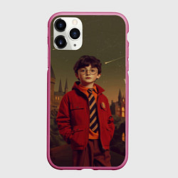 Чехол iPhone 11 Pro матовый Гарри Поттер в красной куртке