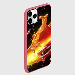 Чехол iPhone 11 Pro матовый Динамичная краска текстура, цвет: 3D-малиновый — фото 2